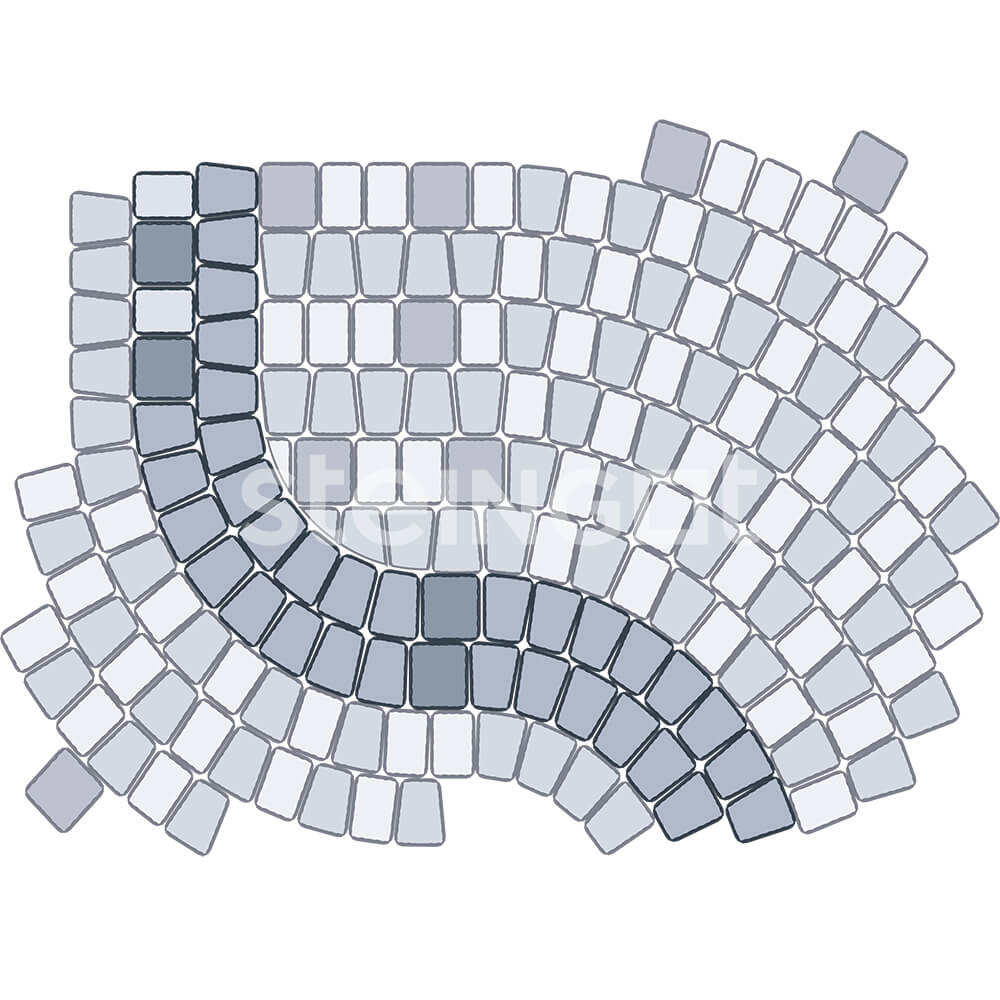 Тротуарная плитка Классика Арко "Stella Nera" 60мм, STEINGOT